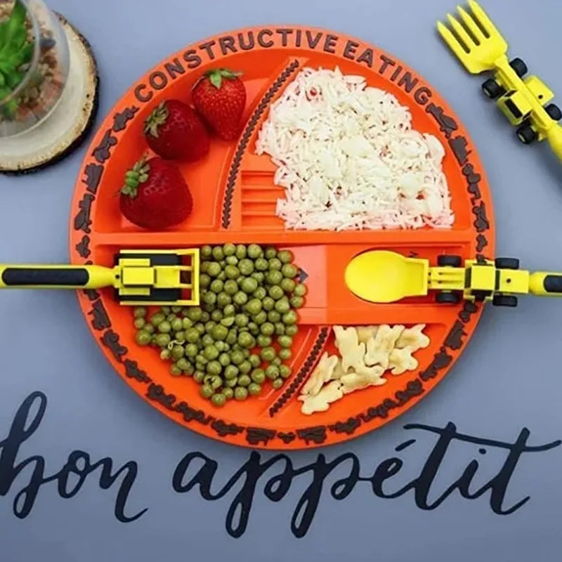 Bulldozer Children's Cutlery Set - ConstructoFork-SET OF 3 FORKS-State of Style