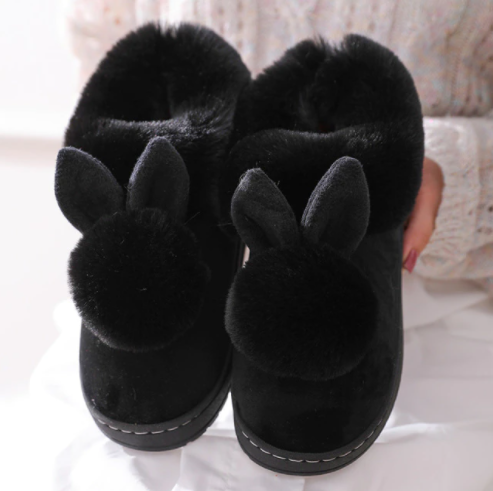 Bunny Slippers | Soft, Cozy & Adorable-Black-7.5-State of Style
