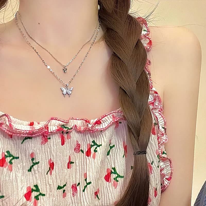 Butterfly Necklace for Women | Elegant Butterfly Pendant-Silver-State of Style