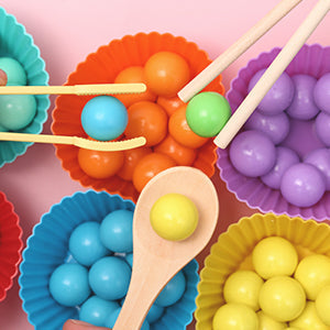 Montessori bead logic game – promotes colour recognition and cognitive skills