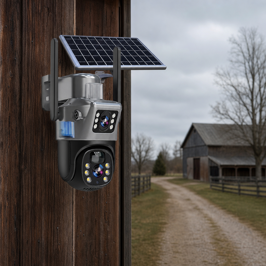 Wireless Outdoor Camera with Solar Panel & 360° View – VigilPro