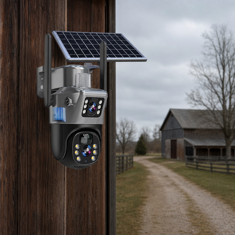 Wireless Outdoor Camera with Solar Panel & 360° View – VigilPro