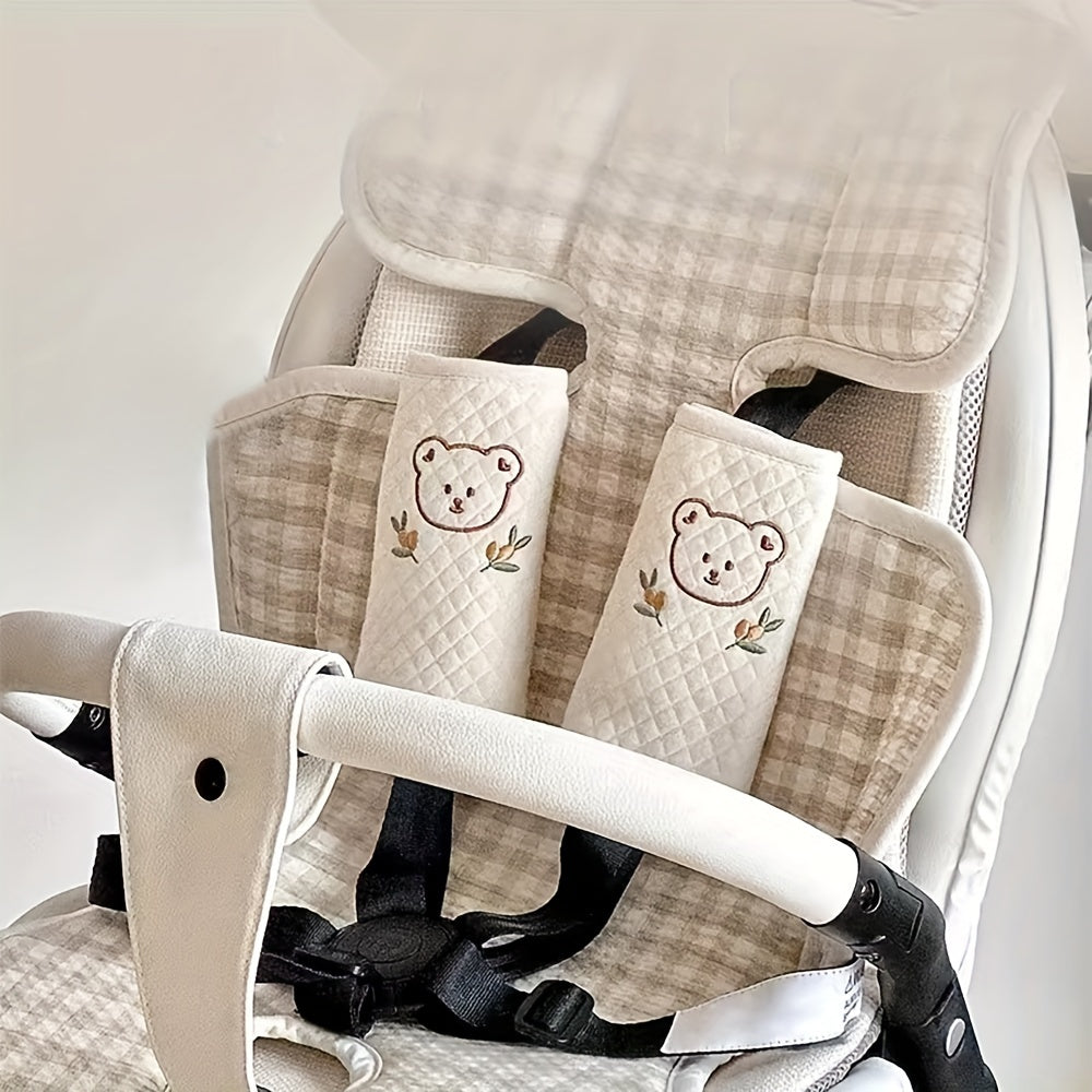 Shoulder pads for pushchairs and car seats – comfort with an animal motif