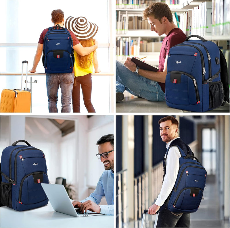 Water-Resistant Laptop Backpack with USB Port & Anti-Theft Design – TechPro