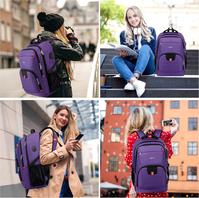 Water-Resistant Laptop Backpack with USB Port & Anti-Theft Design – TechPro
