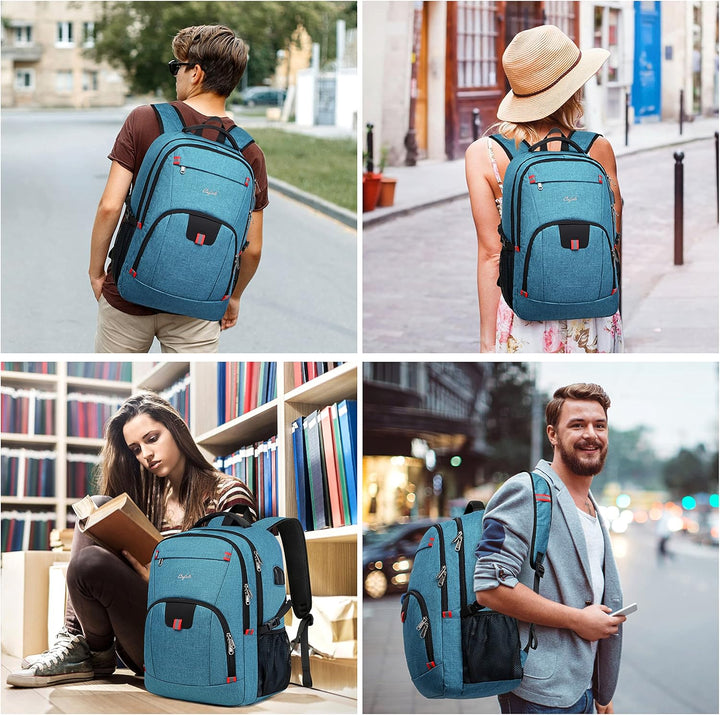 Water-Resistant Laptop Backpack with USB Port & Anti-Theft Design – TechPro