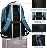 Water-Resistant Laptop Backpack with USB Port & Anti-Theft Design – TechPro