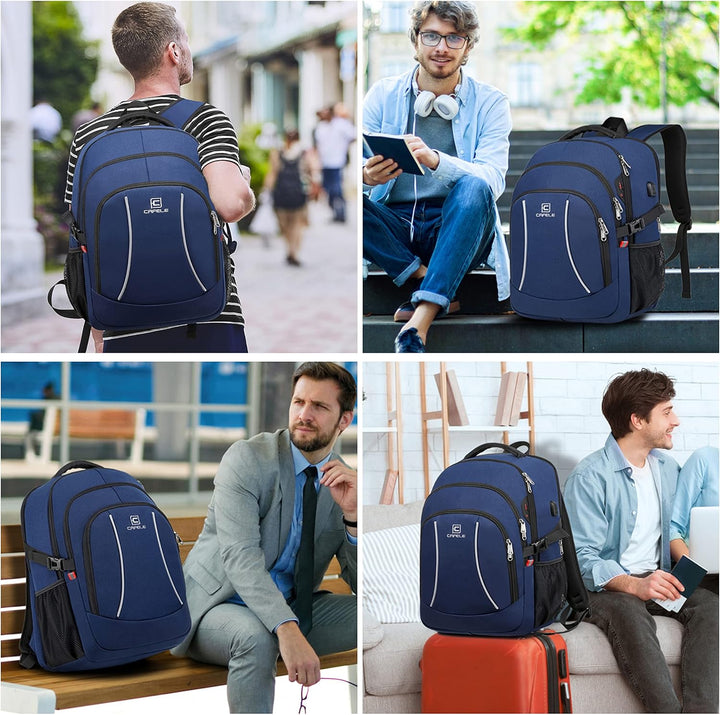 Water-Resistant Laptop Backpack with USB Port & Anti-Theft Design – TechPro