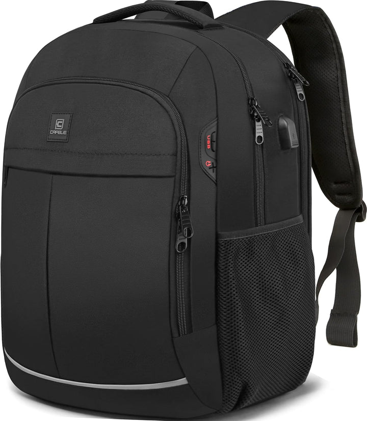 Water-Resistant Laptop Backpack with USB Port & Anti-Theft Design – TechPro