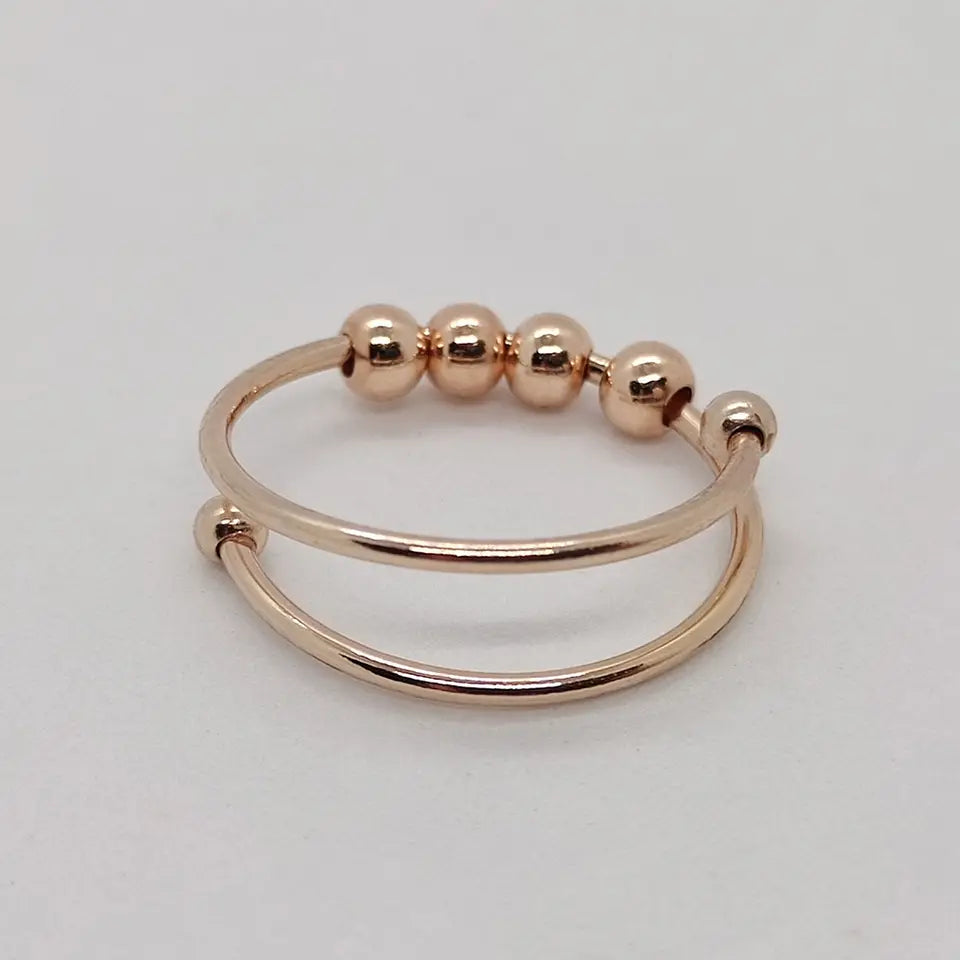 Calming Anti-Stress Ring - Serena-Rose Gold-State of Style