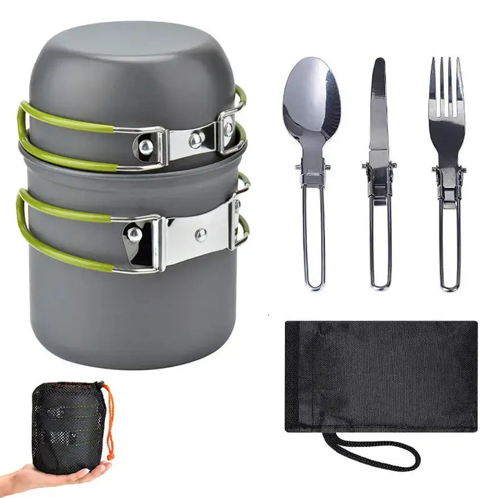 Camping Pan Set with Cutlery - TrekChef-State of Style
