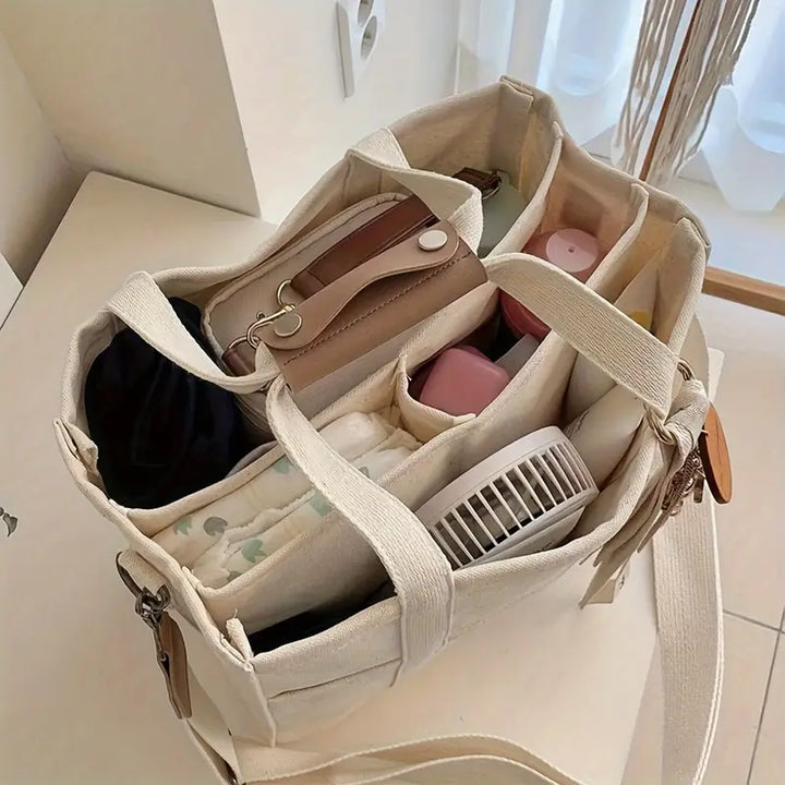 Canvas Tote Bag - UrbanGrace-Beige-State of Style