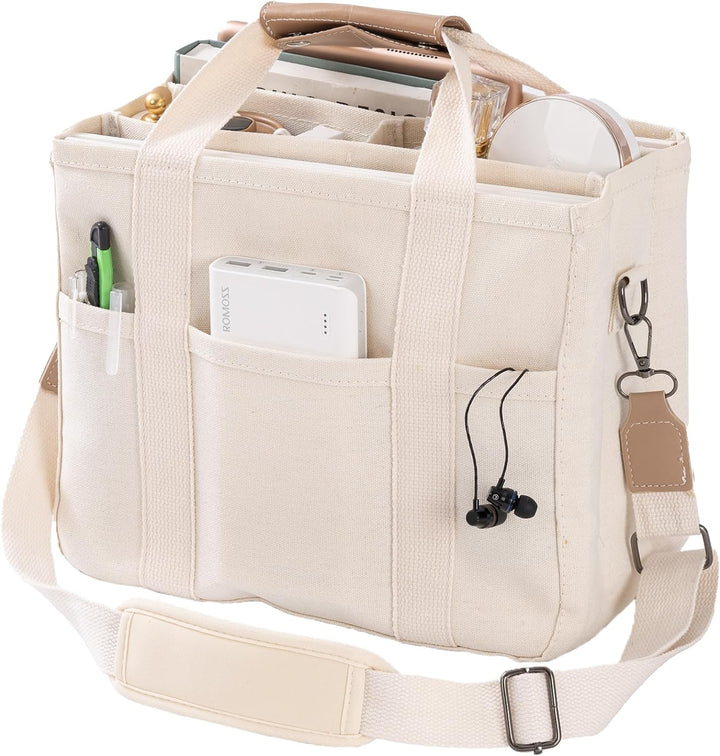 Canvas Tote Bag - UrbanGrace-Beige-State of Style