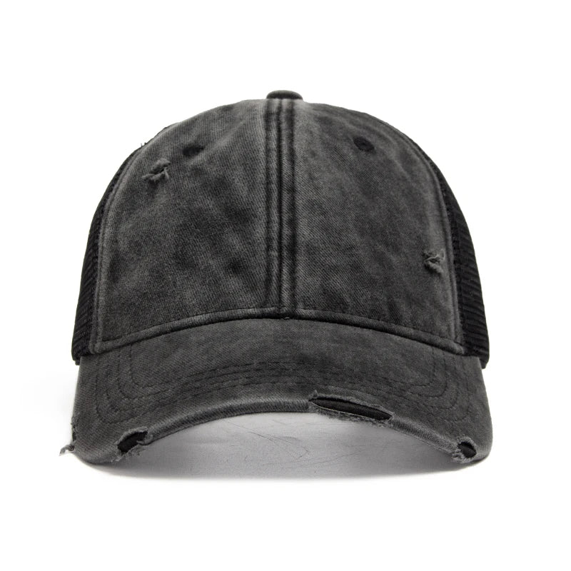 Cap with braid opening & mesh design – buy 1, get 1 free – Liora-Black-State of Style