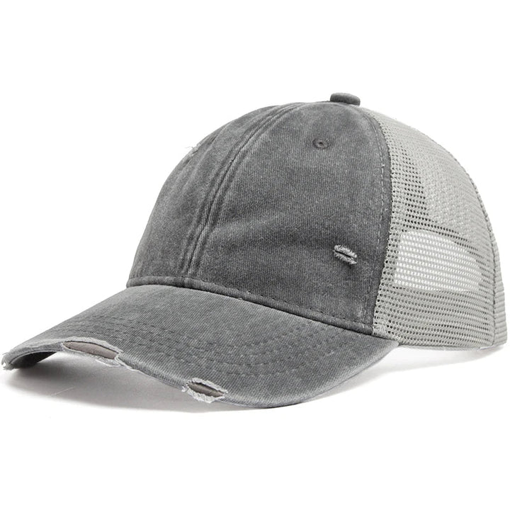 Cap with braid opening & mesh design – buy 1, get 1 free – Liora-Gray-State of Style