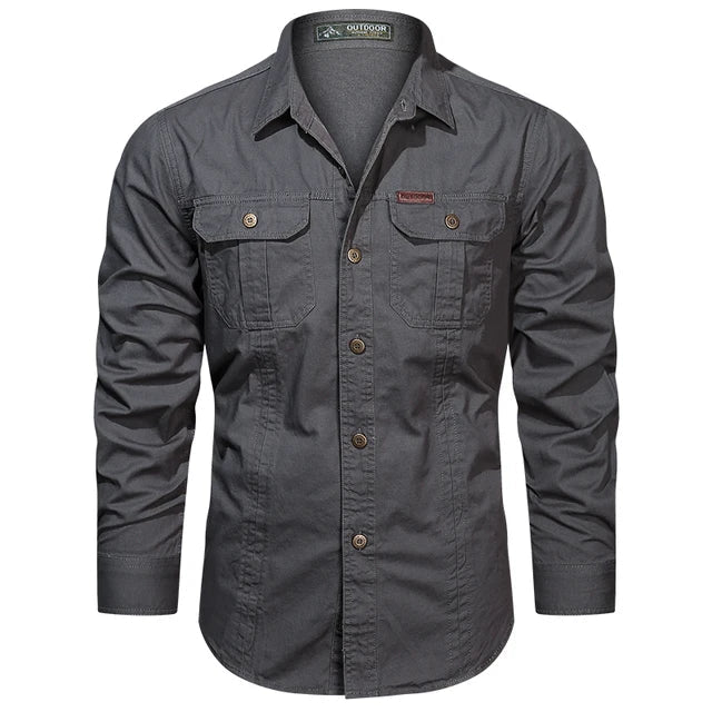 Cargo Shirt - Senn-Dark Grey-S-State of Style