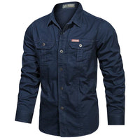Cargo Shirt - Senn-Navy Blue-S-State of Style