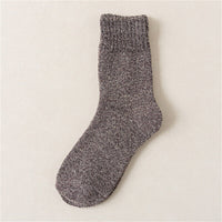 Carlos Traditional Socks – 5-Pack Thick Retro Thermal Socks-Brown-State of Style