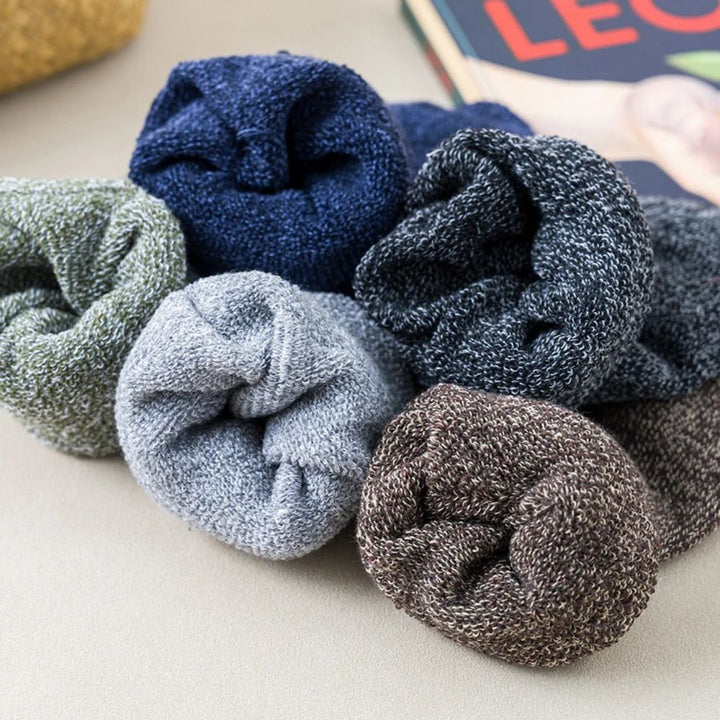 Carlos Traditional Socks – 5-Pack Thick Retro Thermal Socks-Dark Grey-State of Style