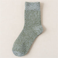Carlos Traditional Socks – 5-Pack Thick Retro Thermal Socks-Light Green-State of Style