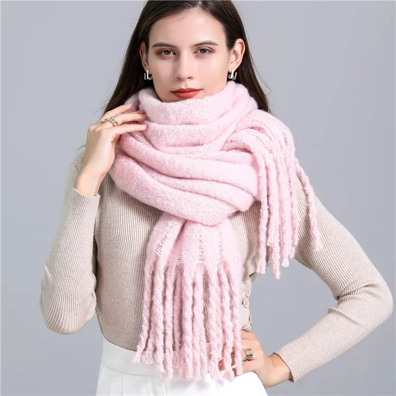 Carmie Checked Scarf – A Stylish Winter Essential-Sky Blue-State of Style