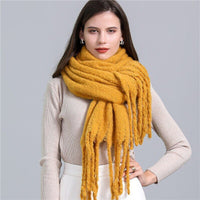 Carmie Checked Scarf – A Stylish Winter Essential-Yellow-State of Style