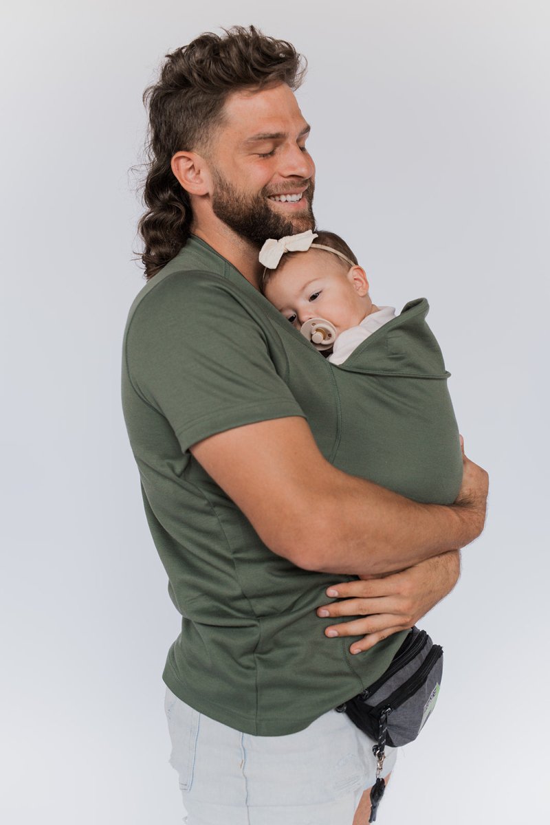 CarryEase Baby Carrier T-Shirt-Dad-Army Green-S-State of Style