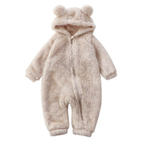 Cartoon Bear Winter Baby Onesie-Beige-0-6 Months-State of Style