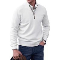Cashmere Jumper with Zip - Mason-White-M-State of Style