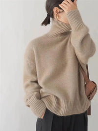Cashmere Ladies' Turtleneck - Elise-Beige-S-State of Style