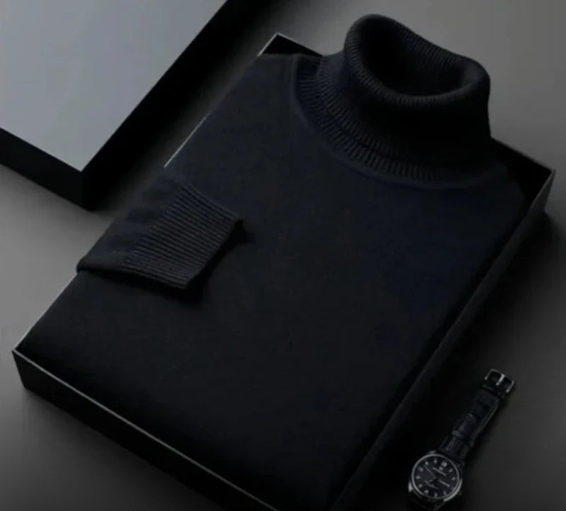 Cashmere Men's Sweater – Silvano-Black-S-State of Style