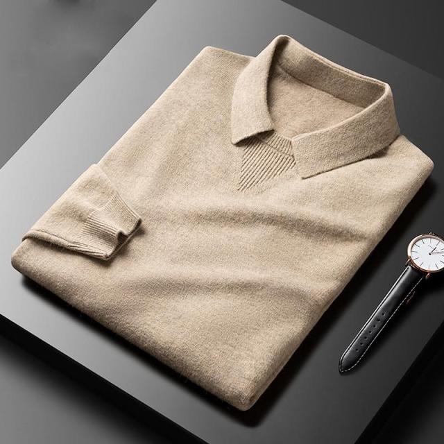 Cashmere Polo Sweater - LuxeRetro-Ivory-S-State of Style