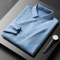 Cashmere Polo Sweater - LuxeRetro-Pastel blue-S-State of Style