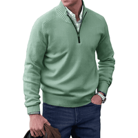 Cashmere Sweater with Zip - Mason-Green-M-State of Style