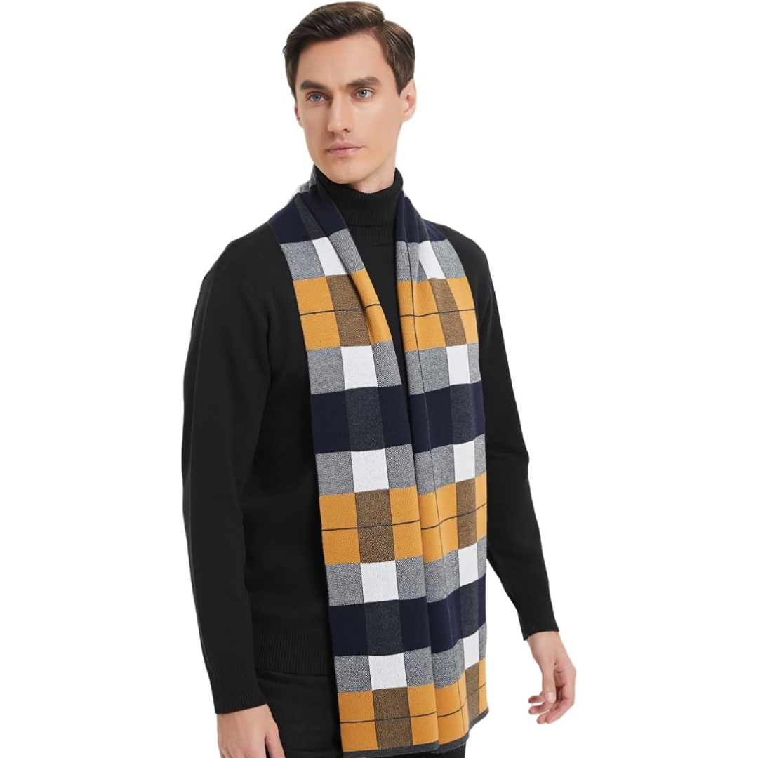 Cashmere Winter Scarf for Men - Ryan-Black/Red-State of Style
