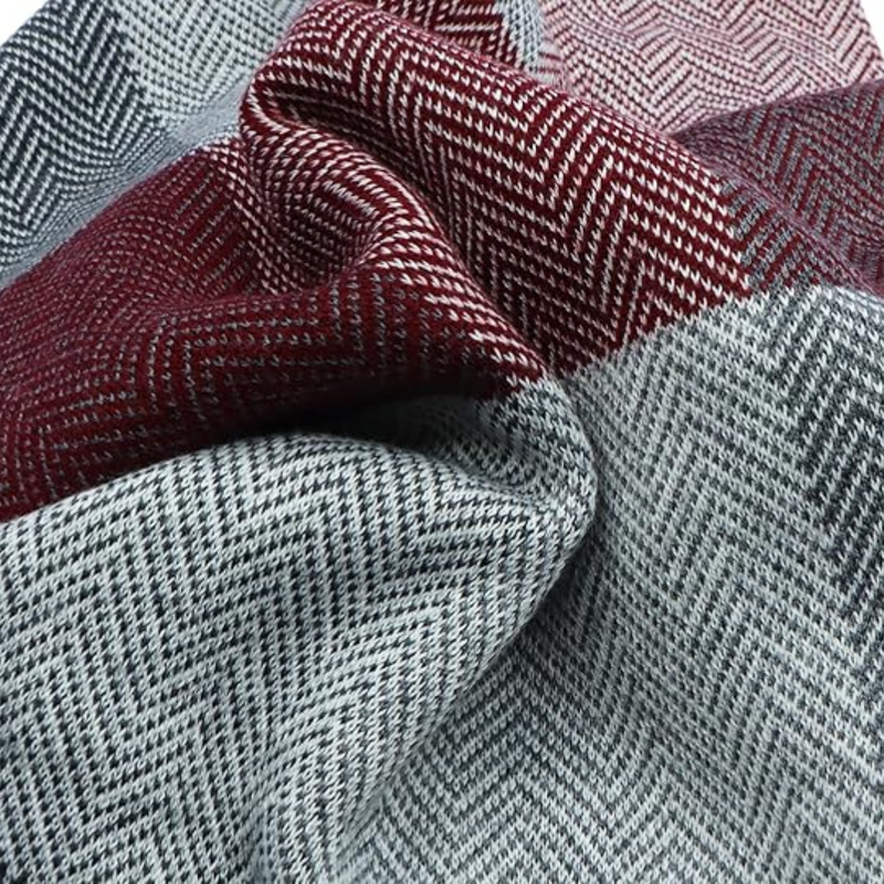 Cashmere Winter Scarf for Men - Ryan-Black/Red-State of Style