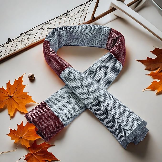 Cashmere Winter Scarf for Men - Ryan-Black/Red-State of Style