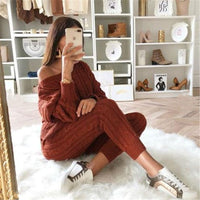 Casual Beige Two-Piece Set | Pullover and Pants-Black-S-State of Style