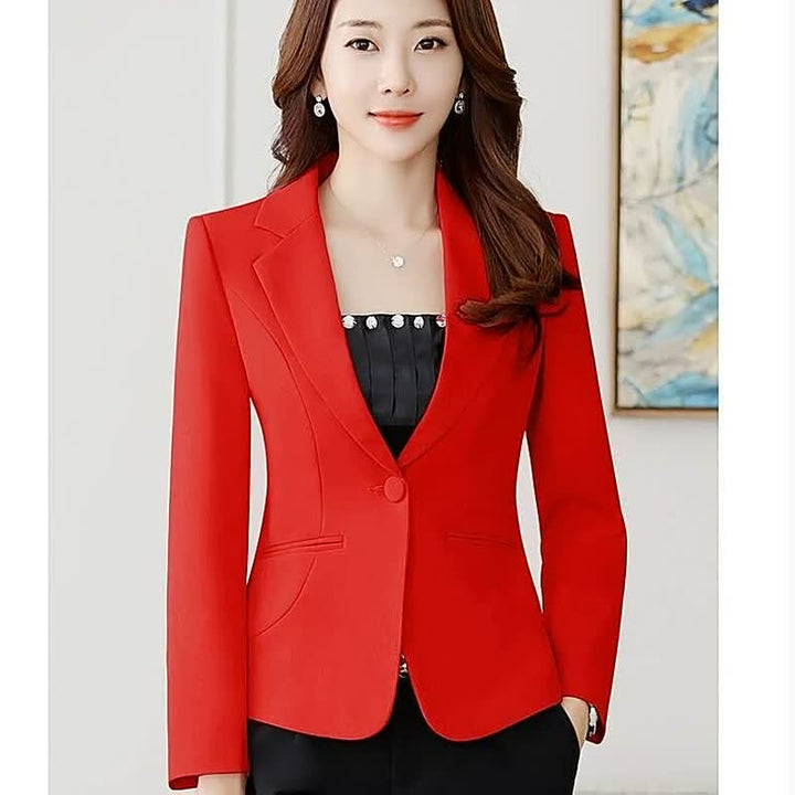 Casual Blazer | Stylish & Versatile Jacket for Work & Outings-Orange-M-State of Style