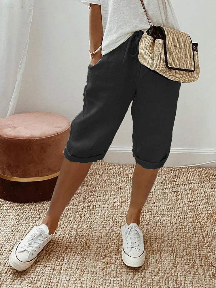 Casual Capri Trousers for Women – Sophie-Black-S-State of Style