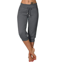 Casual capri trousers - Luna-Dark Grey-S-State of Style