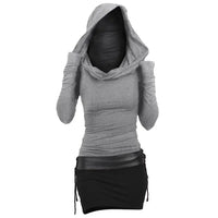 Casual & Comfortable Hoodie Dress with Long Sleeves – Selina-Gray-S-State of Style