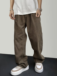 Casual Corduroy Men's Pants with Drawstring - Mason-Black-S-State of Style