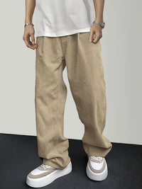 Casual Corduroy Men's Pants with Drawstring - Mason-Dark Brown-S-State of Style