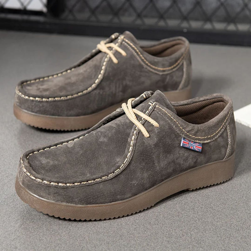 Casual Cowhide Sneakers Bryan – British-Inspired European Style-Yellow-5.0-State of Style