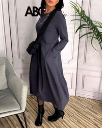 Casual Daily Dress with Round Neck - Sophie-S-State of Style