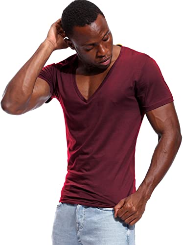 Casual & Figure-hugging Men's V-neck T-shirt – Jonas-Black-S-State of Style