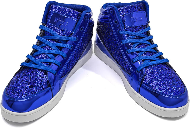 Casual Glitter Sneakers - NeonFlash-Black-5-State of Style