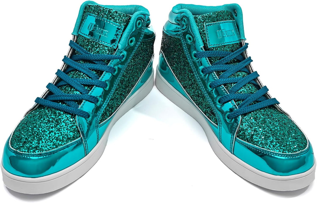 Casual Glitter Sneakers - NeonFlash-Black-5-State of Style