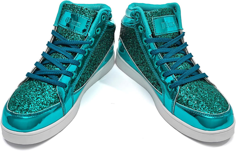 Casual Glitter Sneakers - NeonFlash-Black-5-State of Style